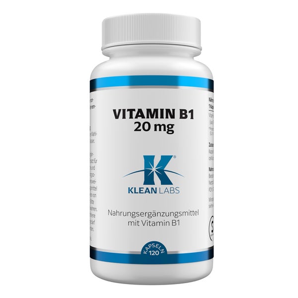 Vitamin B1 20 Mg Klean Labs Kapseln 120 St