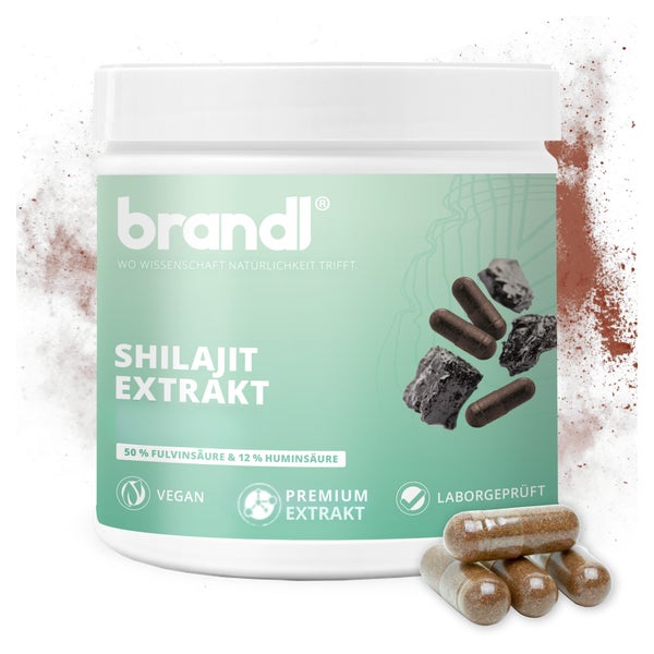 brandl® Shilajit Kapseln | Premium Extrakt aus Indien | extern laborgeprüft 120 St