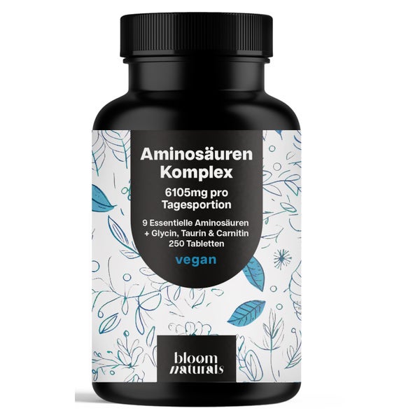 Aminosäuren Komplex - 250 Tabletten - Bloom Naturals 250 St