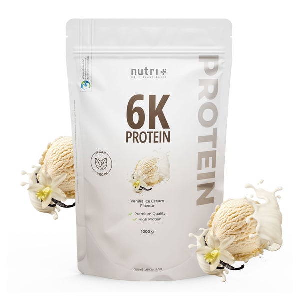 nutri+ 6K Veganes Protein Pulver - Vanilla Ice Cream 1000 g