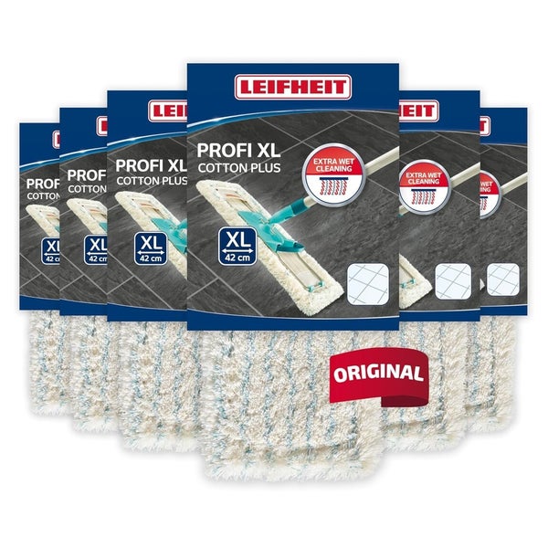 Leifheit 6er Set Wischbezug Profi XL cotton plus 1 St