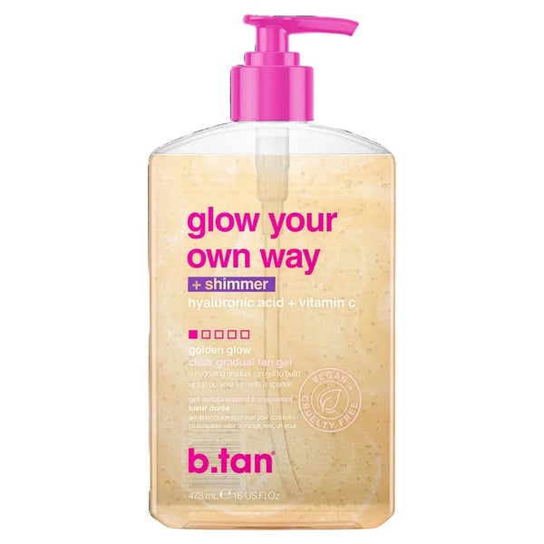 b.tan Glow Your Own Way + Shimmer Selbstbräunungsgel 473 ml
