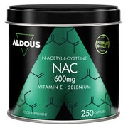 NAC N-Acetylcystein 600 mg + Vitamin E und Selen – 250 Kapseln – 1 Kapsel täglich  –  Aldous 211 g