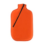 Öko-Wärmflasche 2,0 l mit Softshell-Bezug orange
