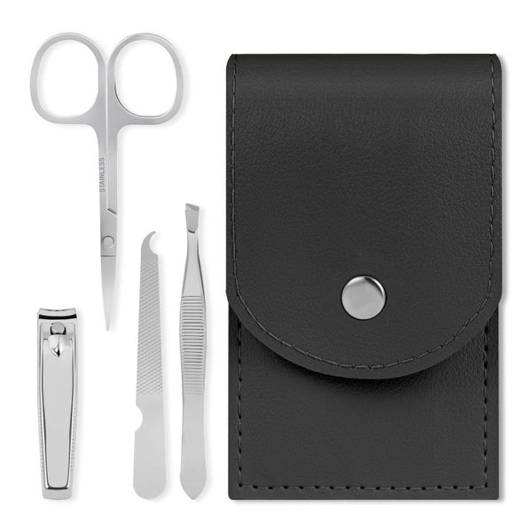 LOPHE 4-teiliges Maniküre & Pediküre Set Edelstahl, Nagelpflegeset mit Etui