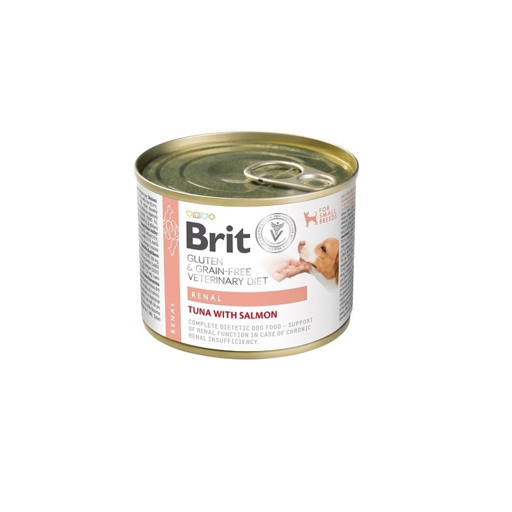 BRIT Veterinary Diet Grain Free Renal Thunfisch und Lachs für Hunde mit Niereninsuffizienz 0,2 kg