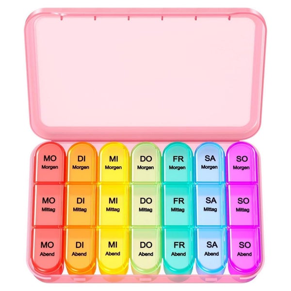 Pillendose 7 Tage 3 Fächer Tablettenbox Reise Medikamentenbo 1 St