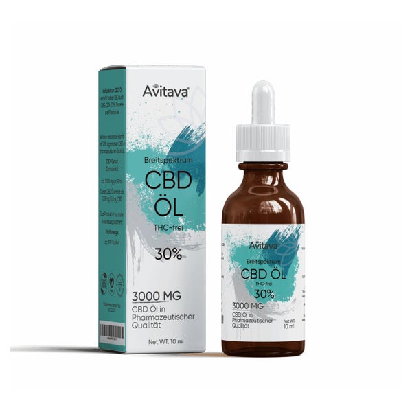 Avitava® 30 % CBD Öl THC-frei Breitspektrum 10 ml