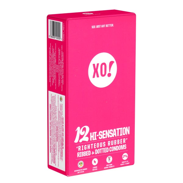 «HI-Sensation» stimulierende, vegane Kondome (12 Kondome) 12 St