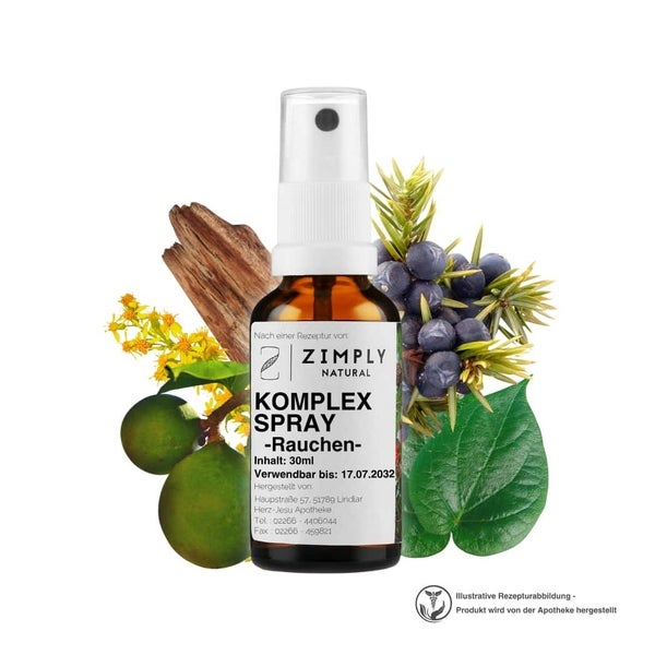 ZIMPLY NATURAL Komplex Spray Rauchen - Pflanzenbasierte Rezeptur 30 ml