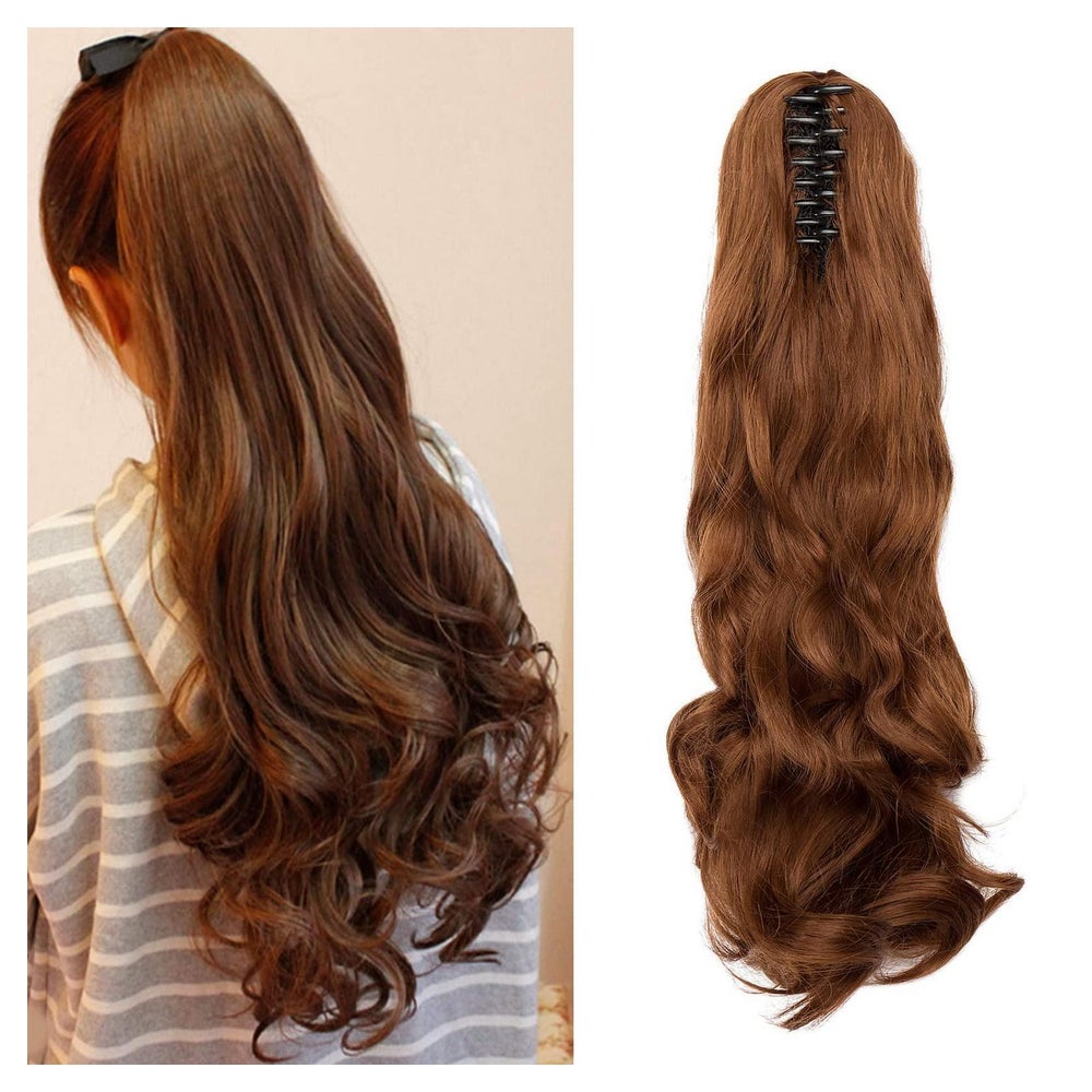 Haarteil Pferdeschwanz Haarverlängerung Clip 45 cm 140g Hell 1 St