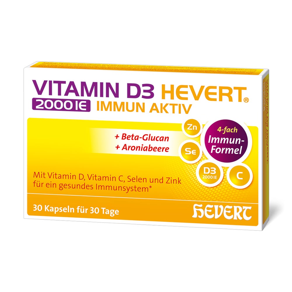 Vitamin D3 Hevert 2000 IE Immun Aktiv 30 St