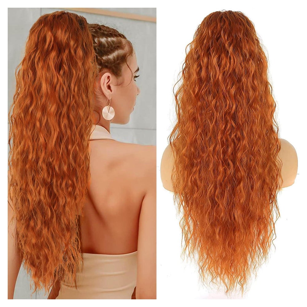 Pferdeschwanz Haarteil Clip in Ponytail Locken 75 cm Ingwer 1 St