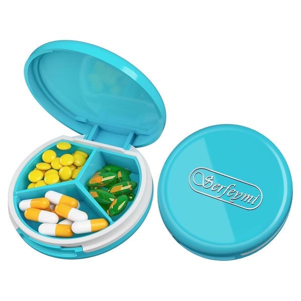 Serfeymi Tablettenbox 3 Fächer Pillendose Reise & täglich Me 1 St