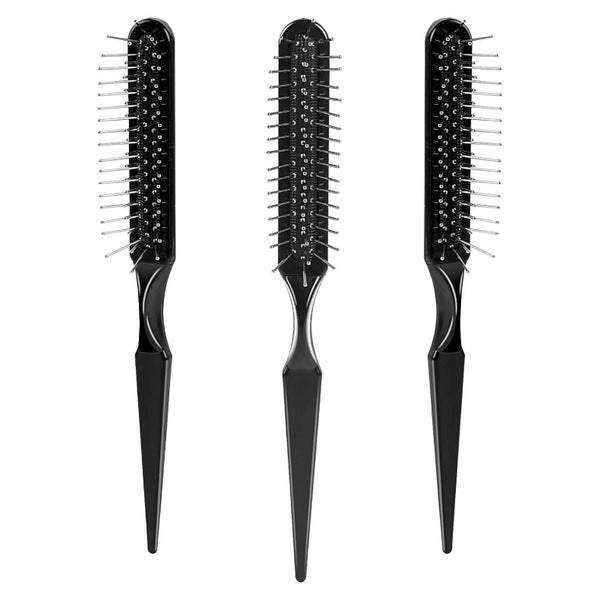 Perückenhaarbürsten Styler Bürste Reisegröße Schwarz Metallk 1 St