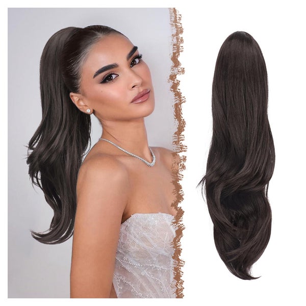 Pferdeschwanz Clip Haarextension Synthetik Damen 50cm 4# Sch 1 St