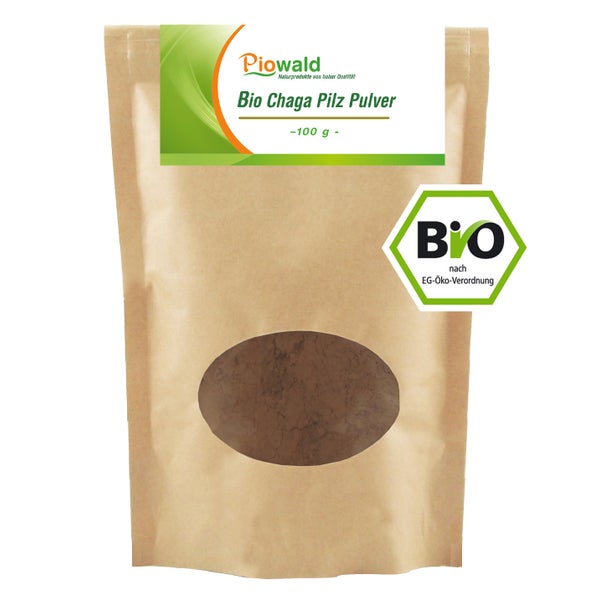 Piowald BIO Chaga Pilz Pulver 100 g