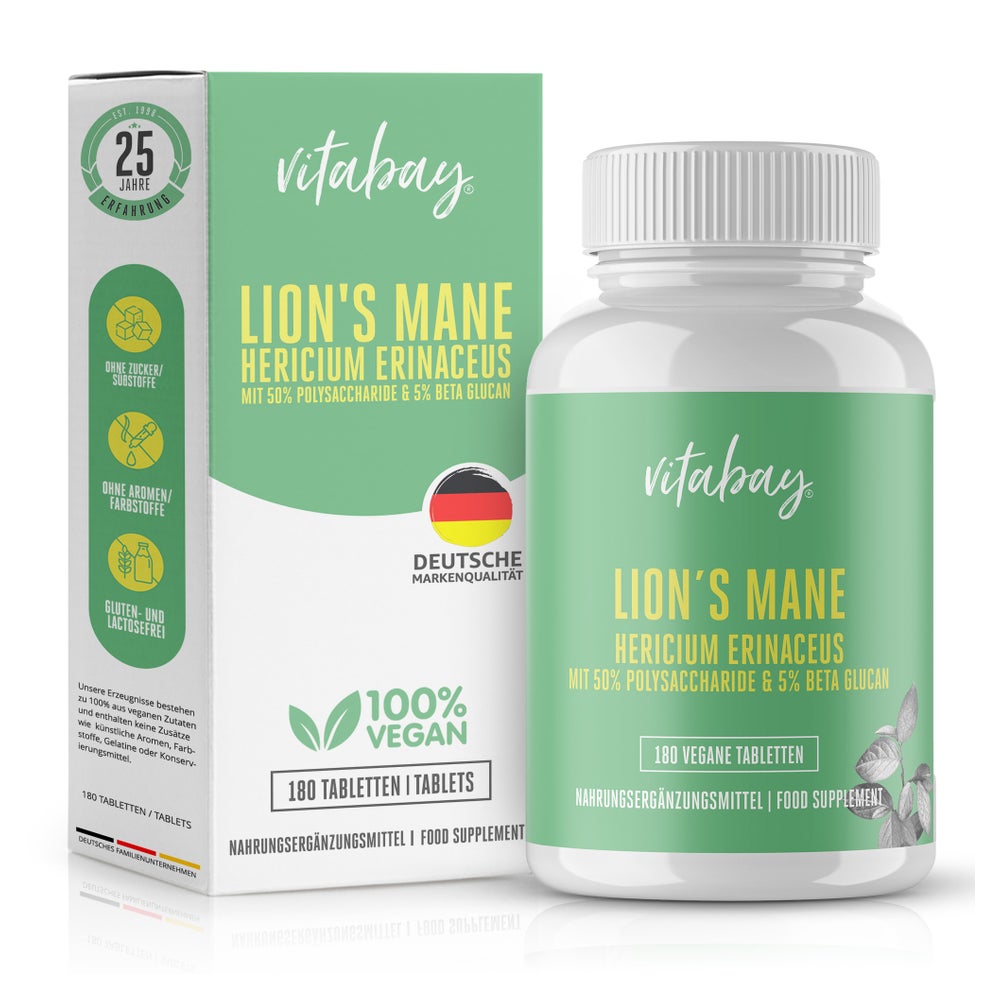 Lion's Mane Hericium Erinaceus 60000mg Hochdos.tab 180 St