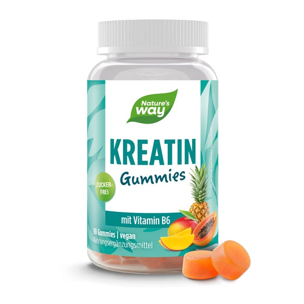 Zuckerfreie Kreatin Gummies | Kreatinmonohydrat | 3000 mg Kreatin & Vitamin B6 | fruchtiger Tropi... 90 St