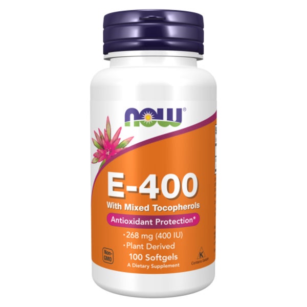Natürliches Vitamin E 400 IE, Kapseln (Now Foods) 100 St