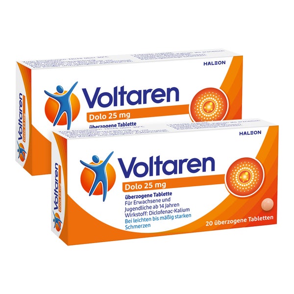 Voltaren Dolo 25mg Tabletten Doppelpack 2X20 St