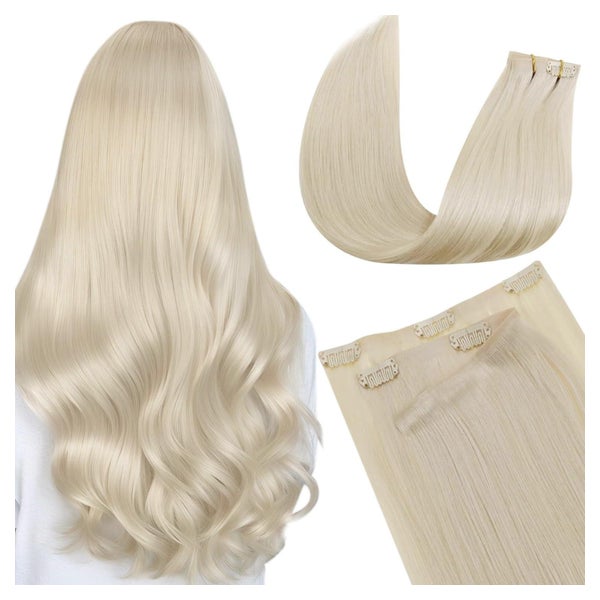 Extensions Clip Echthaar Blond Glatt 45cm 45cm-7PCS 2.4#613- 1 St
