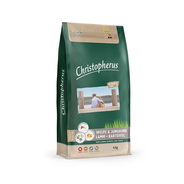 Christopherus Getreidefrei Welpe & Junghund mit Lamm & Kartoffel 4 kg