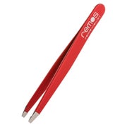 Augenbrauenpinzette gerade Edelstahl 9 cm rot 1 St