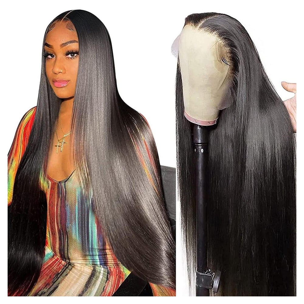 Perücke Echthaar Damen Brasilianer 80 cm 13x6 Lace Front Nat 1 St