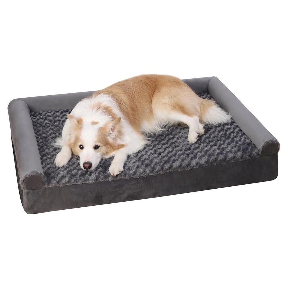 Hundebett orthopädisches kleine Hunde Grau L 75 x B 47 x H 1 1 St
