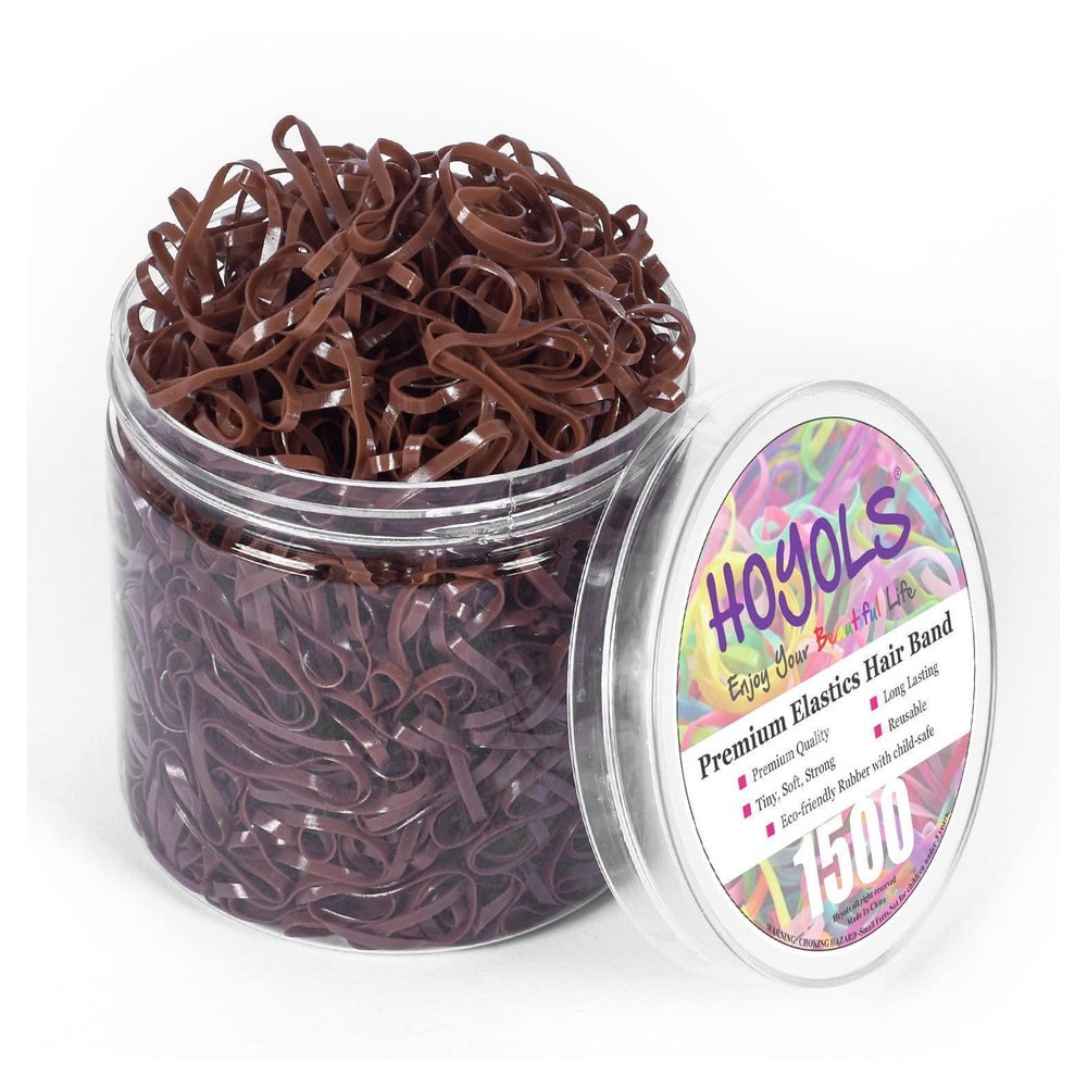1500pcs Braune Haargummis Elastisch für Mädchen Frauen 1 St