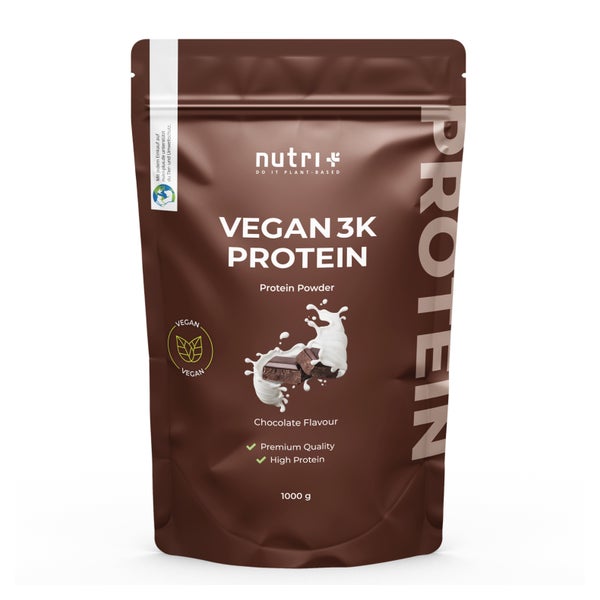nutri+ Veganes Protein Pulver 3k - Chocolate 1000 g