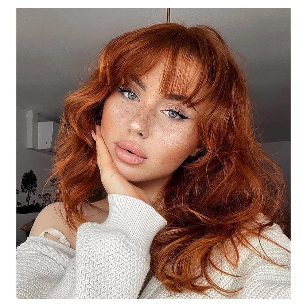 Perücke Bob Pony Schulterlänge Locken Synthetik 14 Zoll Aubu 1 St