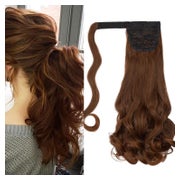 Pferdeschwanz Clip in Haarteil Gewellt 50 cm Dunkelbraun Hel 1 St