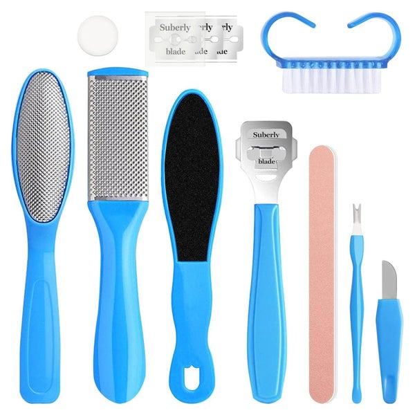Professionelles Pediküre Fußpflege Set 10-in-1 Fussfeile Hor 1 St