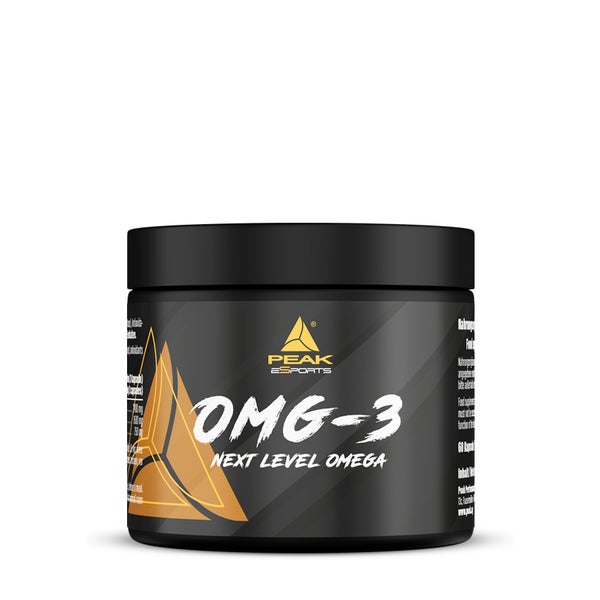 PEAK OMG-3 - 60 Kapseln I 20 Portionen I Fischöl I Omega-3 I Softgelkapseln I hochkonzentriertes EPA und DHA I Fettstoffwechsel (Cholesterin) I für normalen Blutdruck I normale Herzfunktion 85 g