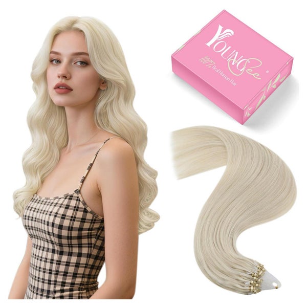Extensions Micro Echthaar Platinblond 50cm 50 cm-Micro 3-Mic 1 St