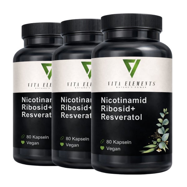 Vita Elements Nicotinamide Riboside NAD+ Kapseln 3er Set 80 St