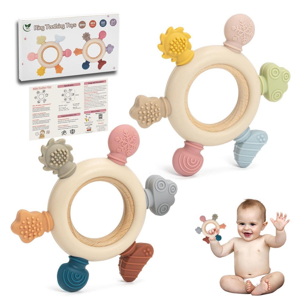 Beißring Spielzeug Baby Silikon BPA frei 0 3 6 12 1 St