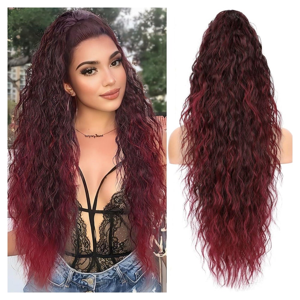 Pferdeschwanz Klammer Zopf Haarverlängerung Damen 75cm Burgu 1 St