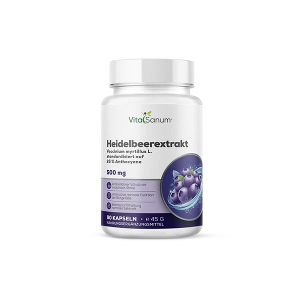VitaSanum® - Heidelbeerextrakt – 500 mg – 90 Kapseln  St