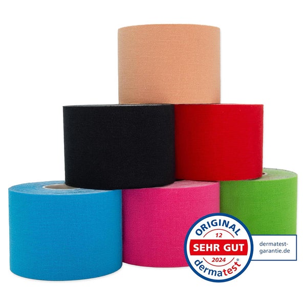 axion® Kinesiologie Tapes -  500 x 5 cm - 6 Farben 6 St