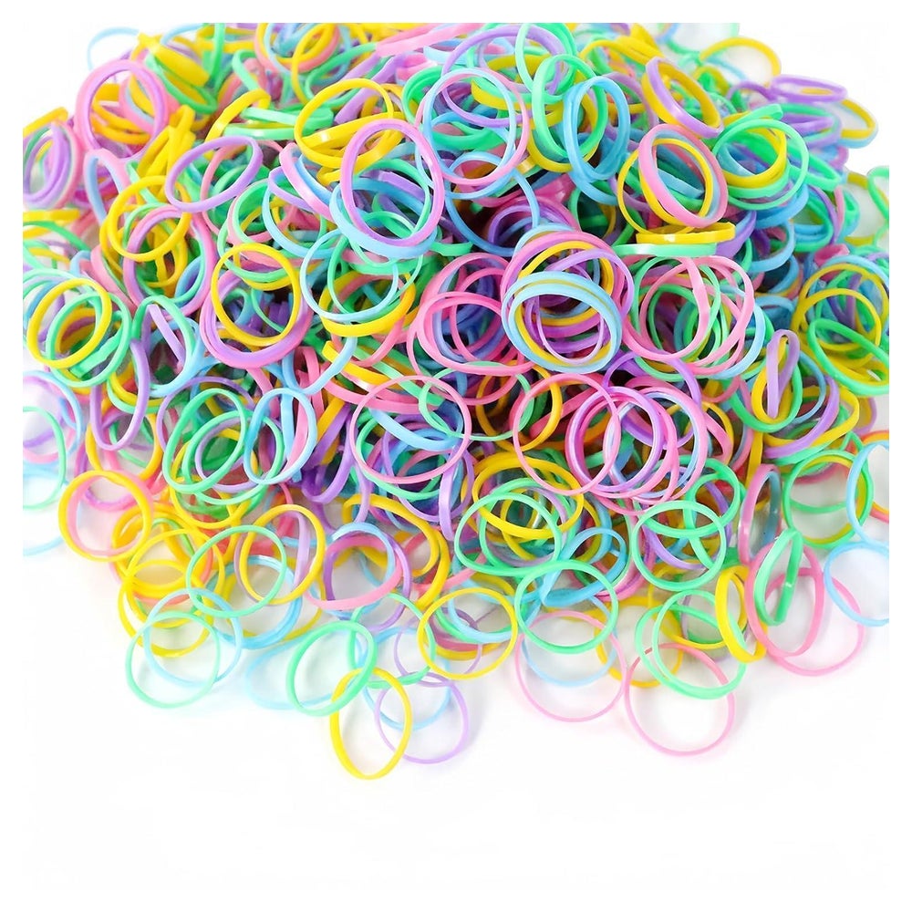 1000 Stück Mini Haargummis Mädchen Mehrfarbig Gummi Haarband 1 St