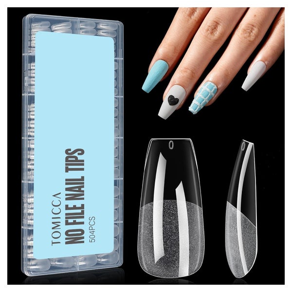 Nageltips Coffin 504 Stück 12 Größen Gel Nail Art Mittel Bal 1 St