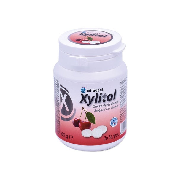miradent Xylitol zuckerfreie Drops Kirsche 60 g
