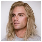 Perücke lang blond Mittelscheitel hitzebeständig Männer 1 St