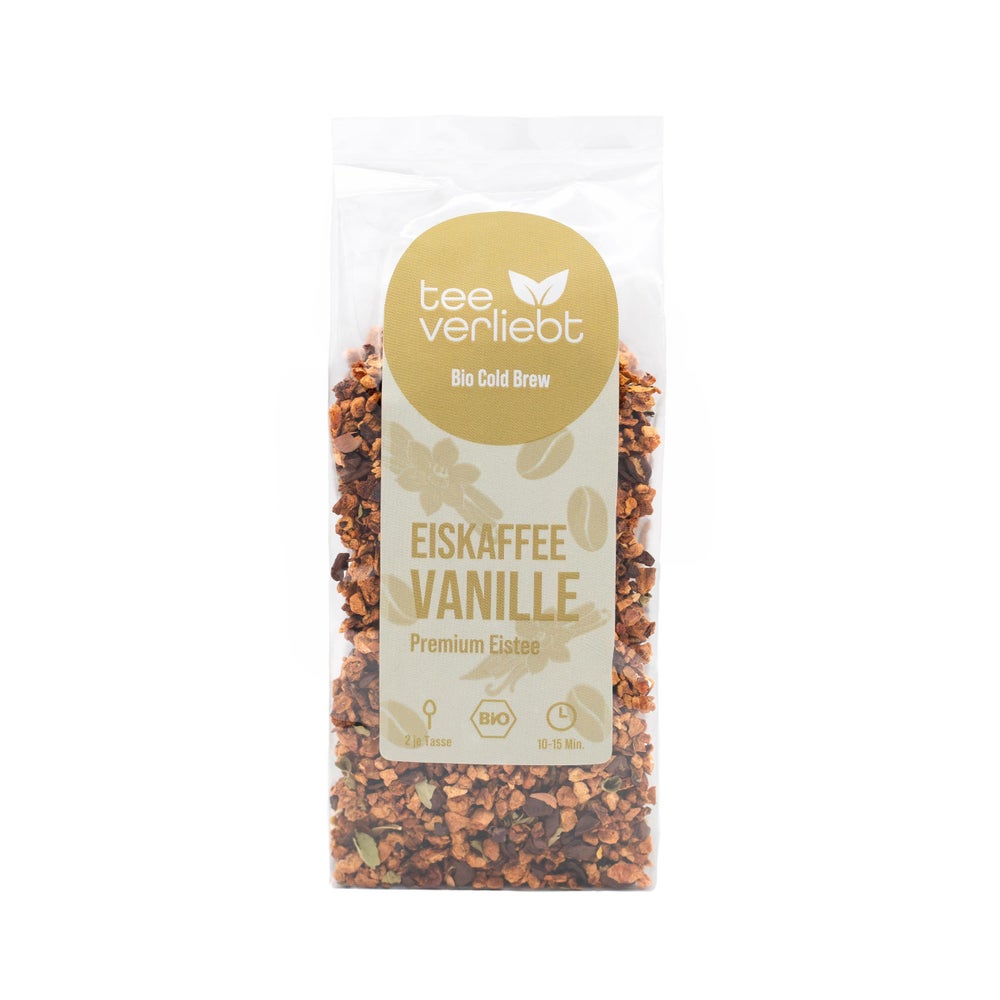 teeverliebt – Eiskaffee Vanille Bio Cold Brew | Premium Bio Eistee 100 g