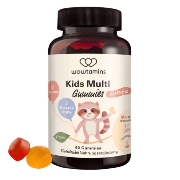 WOWTAMINS Kids Multivitamin Gummies  - ZUCKERFREI 60 St
