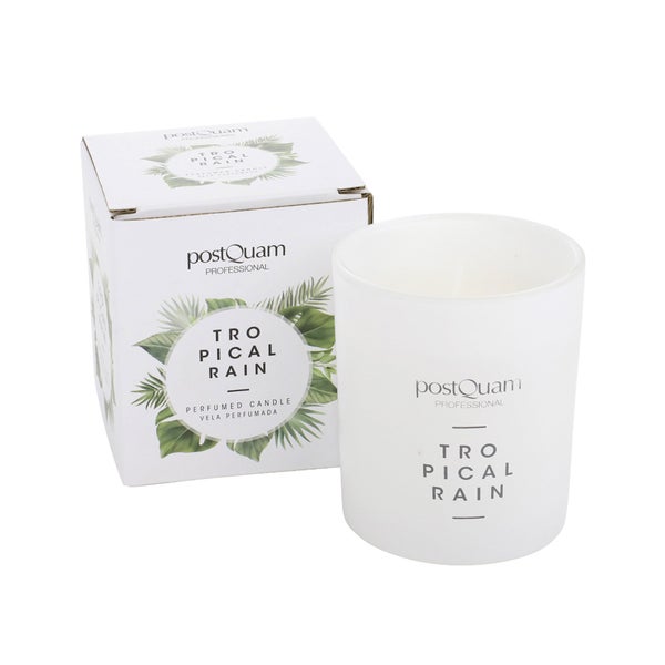 Postquam HOME 100% VEGETABLE WAX CANDLE WITH TROPICAL RAIN FRAGRANCE  .