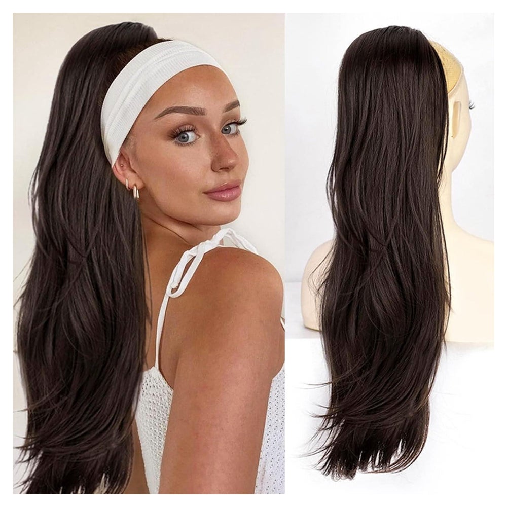 Pferdeschwanz Haarteil Ponytail 65cm dunkelbraun Dunkelbraun 1 St